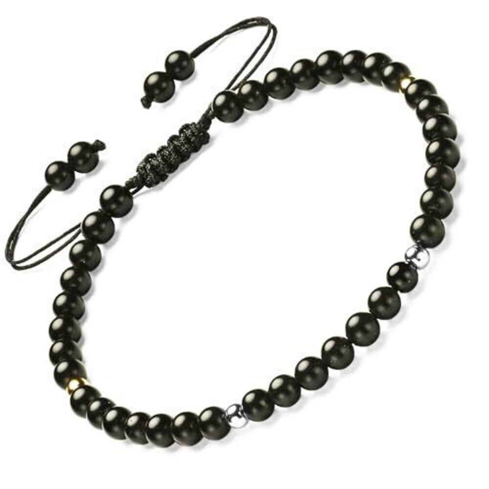 4289 Natural Gemstones Bracelet&925 Sterling Silver/18K Gold│4MM│ 7-9 in
